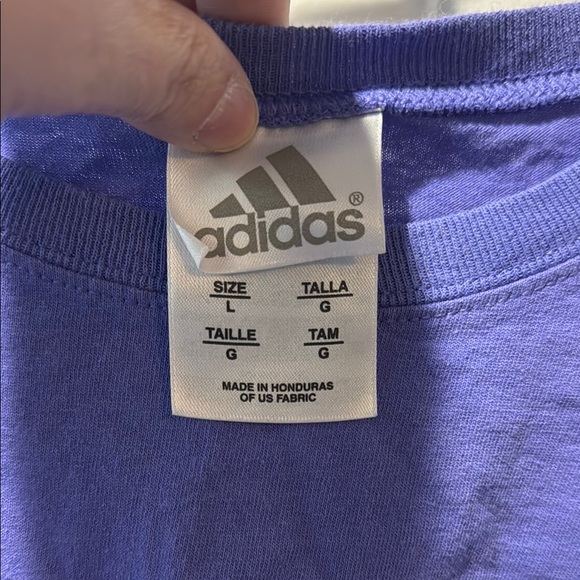 Adidas Purple Long Sleeve Tee Sporty Design - Picture 3 of 6